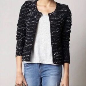 IRO Molly Black and White Textured Jacket